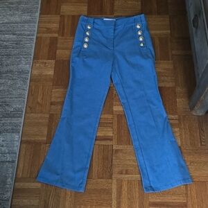 10 CROSBY DEREK LAM HIGH RISE CROP FLARED SAILOR PANT